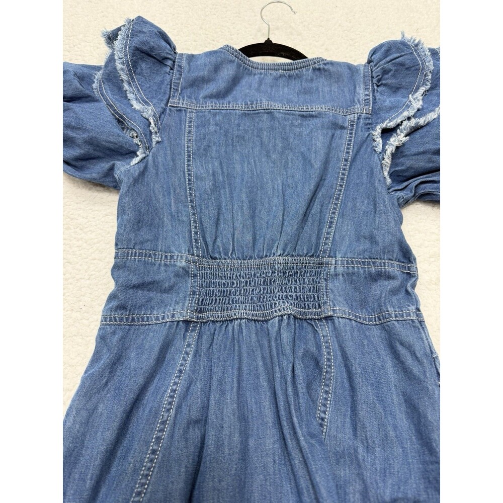 Anthropologie Pilcro Midi Shirt Dress Ruffled Cotton Retro Preppy Size XS NWT - Picture 13 of 15